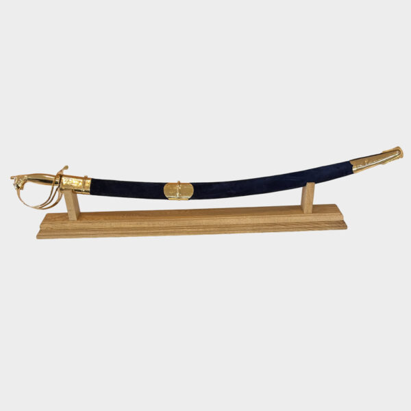 Solid Oak Single Sword Display Stand