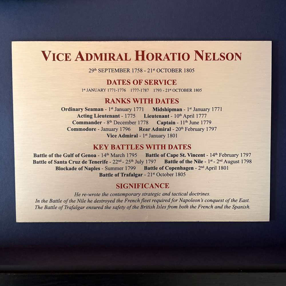 Vice Admiral Horatio Nelson Military Collection
