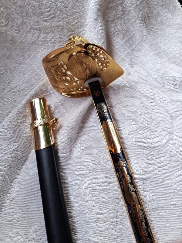 Special EIIR RAF Sword & Scabbard with Blued & Gilded Blade